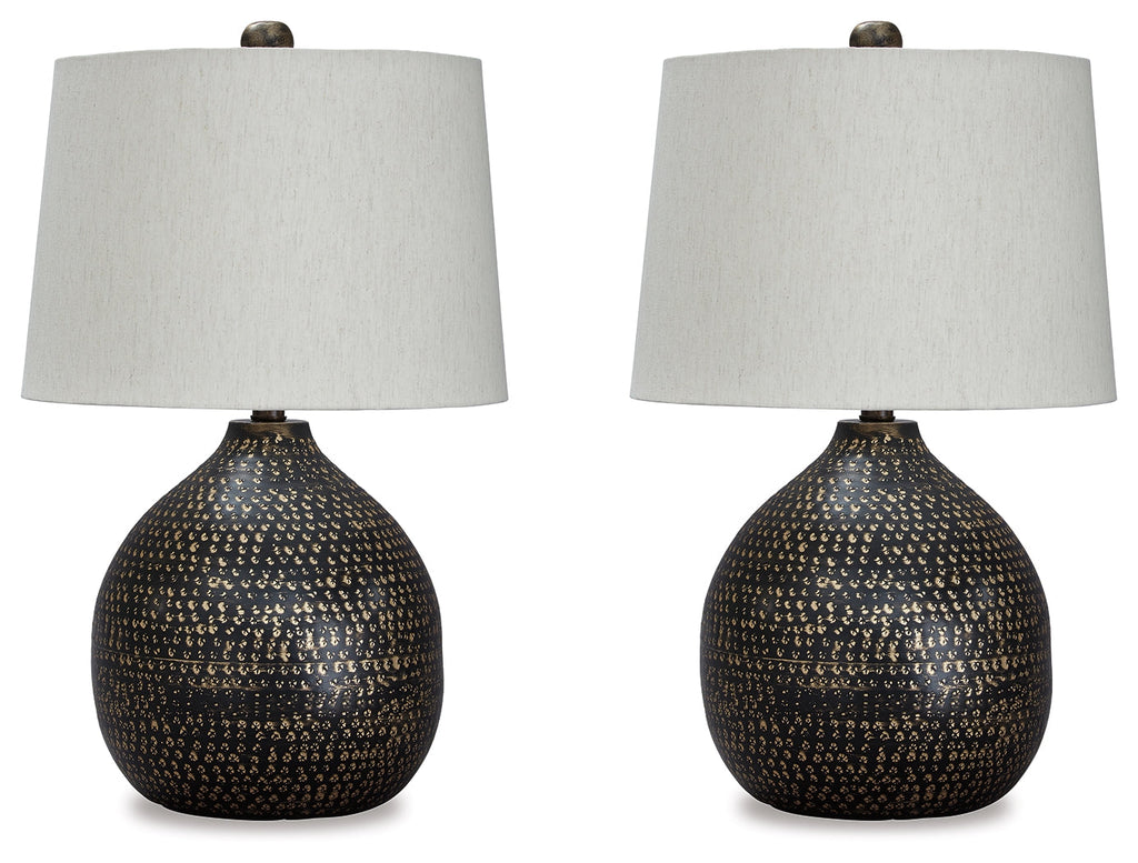 Maire Black/Gold Table Lamp (Set of 2)