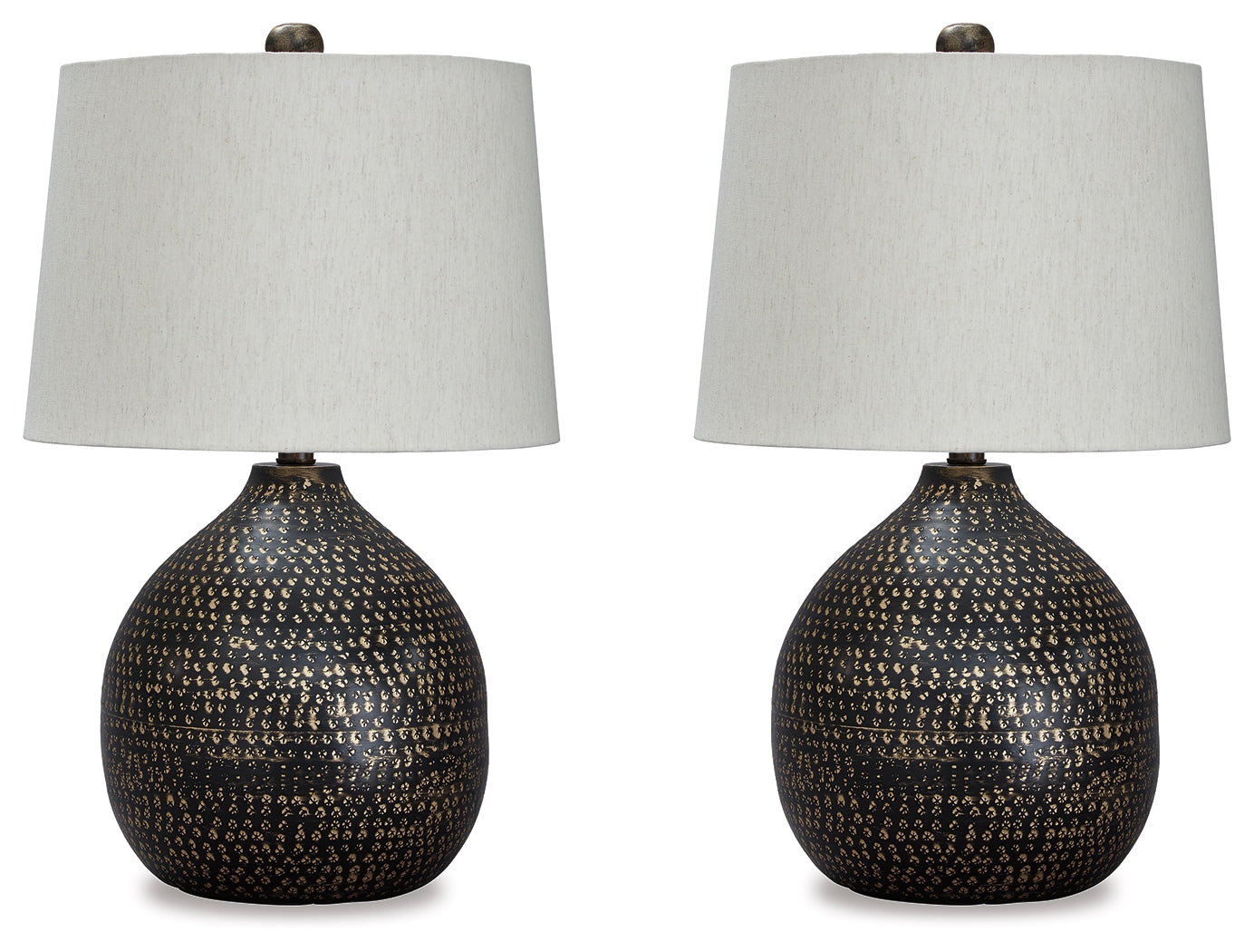 Maire Black/Gold Table Lamp (Set of 2)