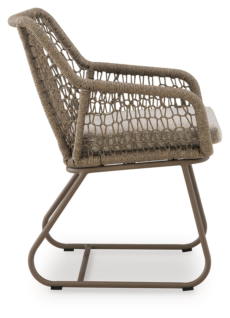Majors Beach Beige Chairs w/CUSH/Table Set (Set of 3)