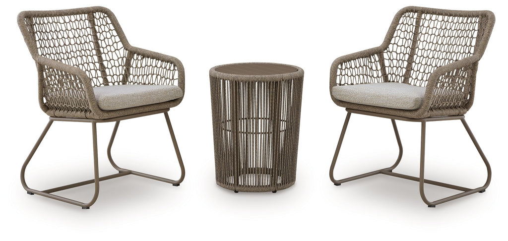 Majors Beach Beige Chairs w/CUSH/Table Set (Set of 3)