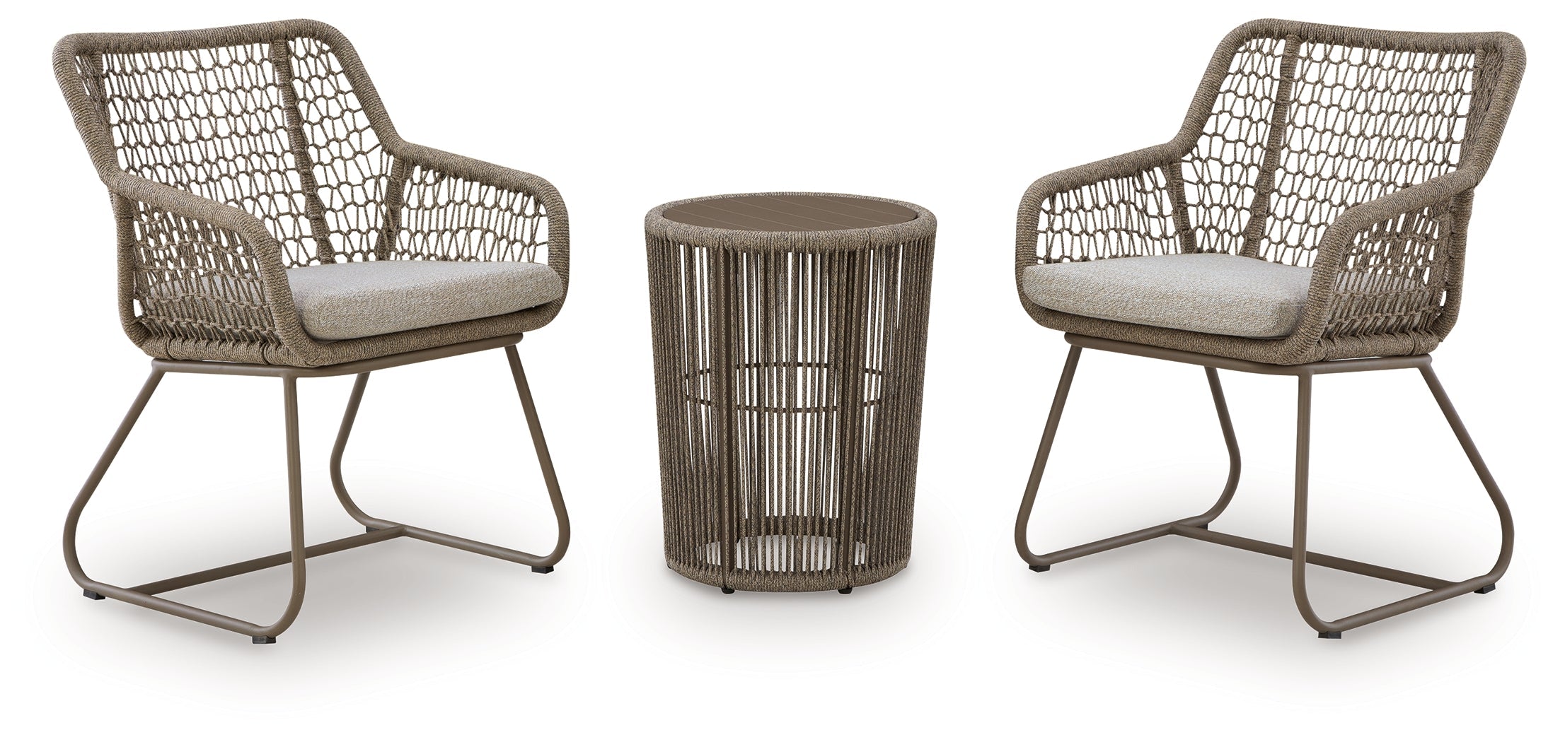 Majors Beach Beige Chairs w/CUSH/Table Set (Set of 3)