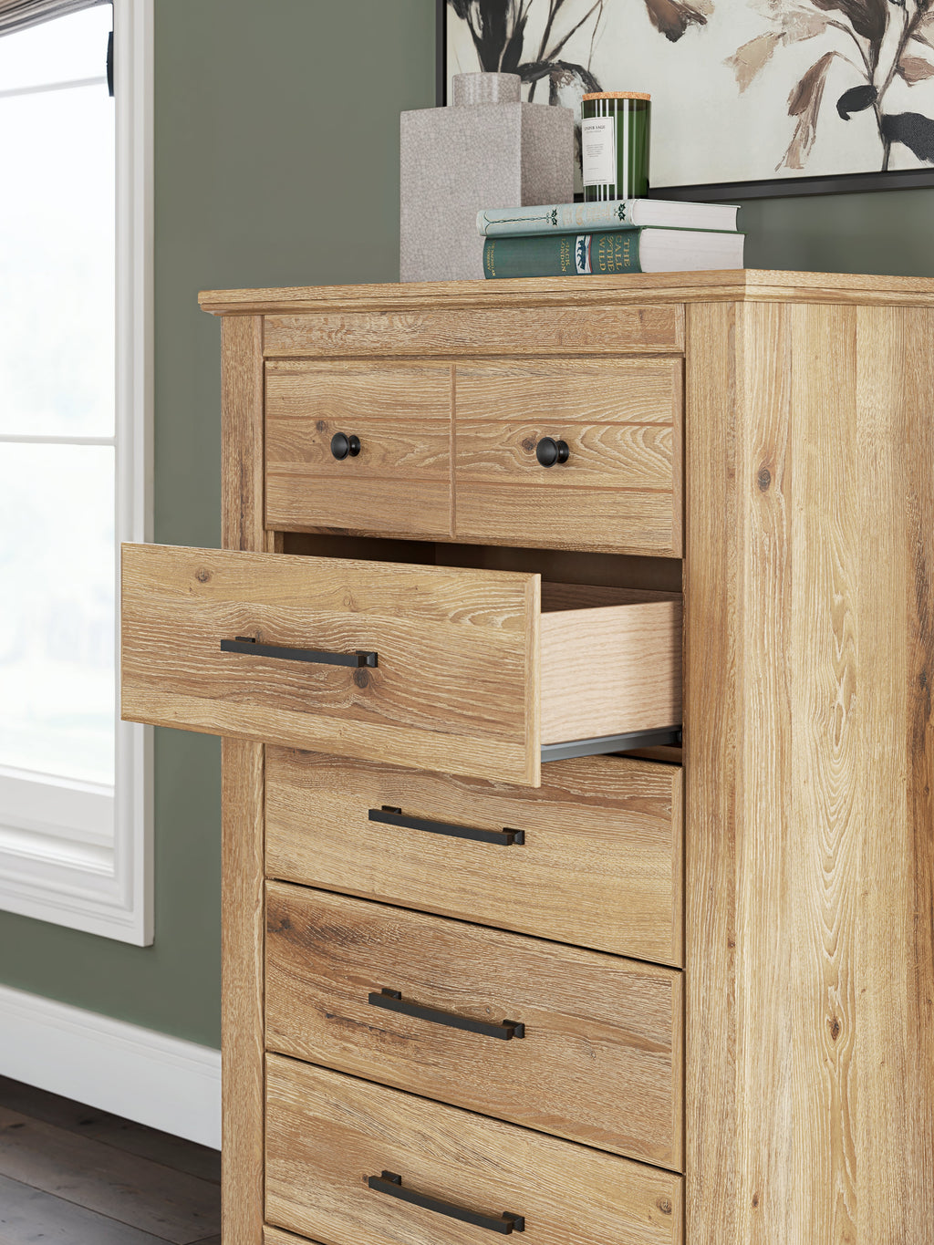 Makidern Tan Five Drawer Chest
