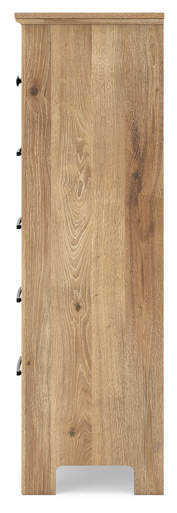 Makidern Tan Five Drawer Chest