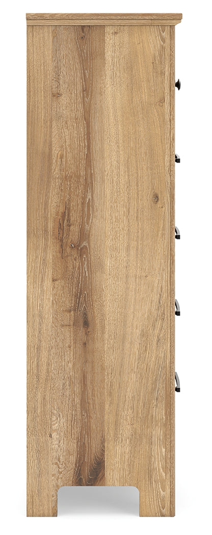 Makidern Tan Five Drawer Chest