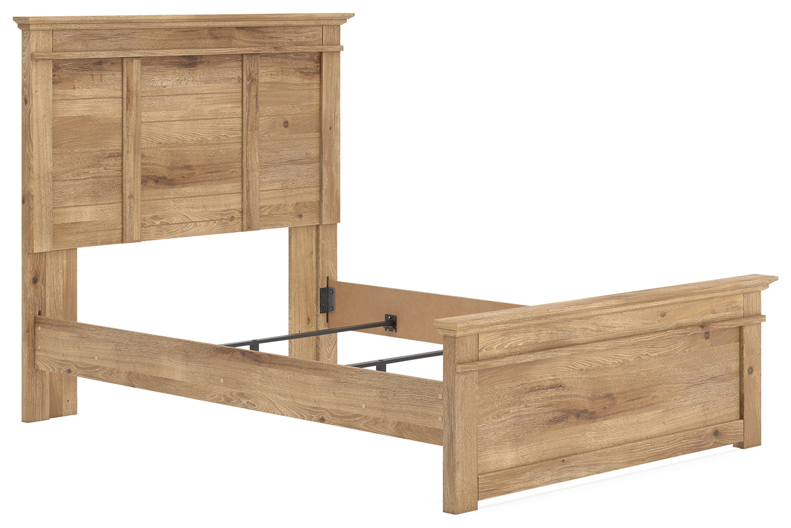 Makidern Tan Full Panel Bed, Dresser and Mirror