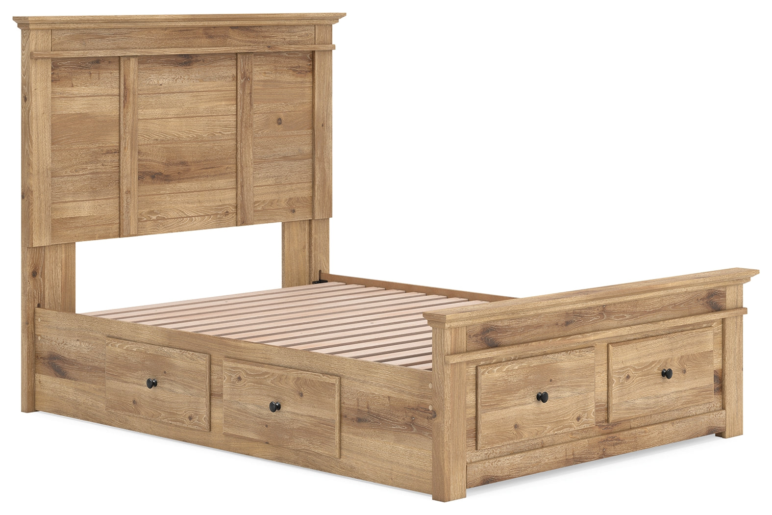 Makidern Tan Full Panel Storage Bed