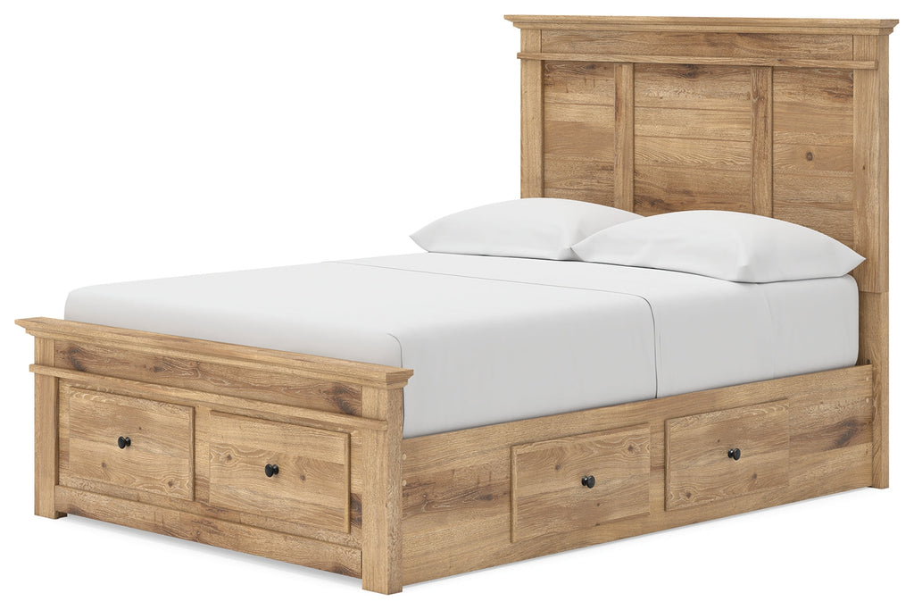 Makidern Tan Full Panel Storage Bed