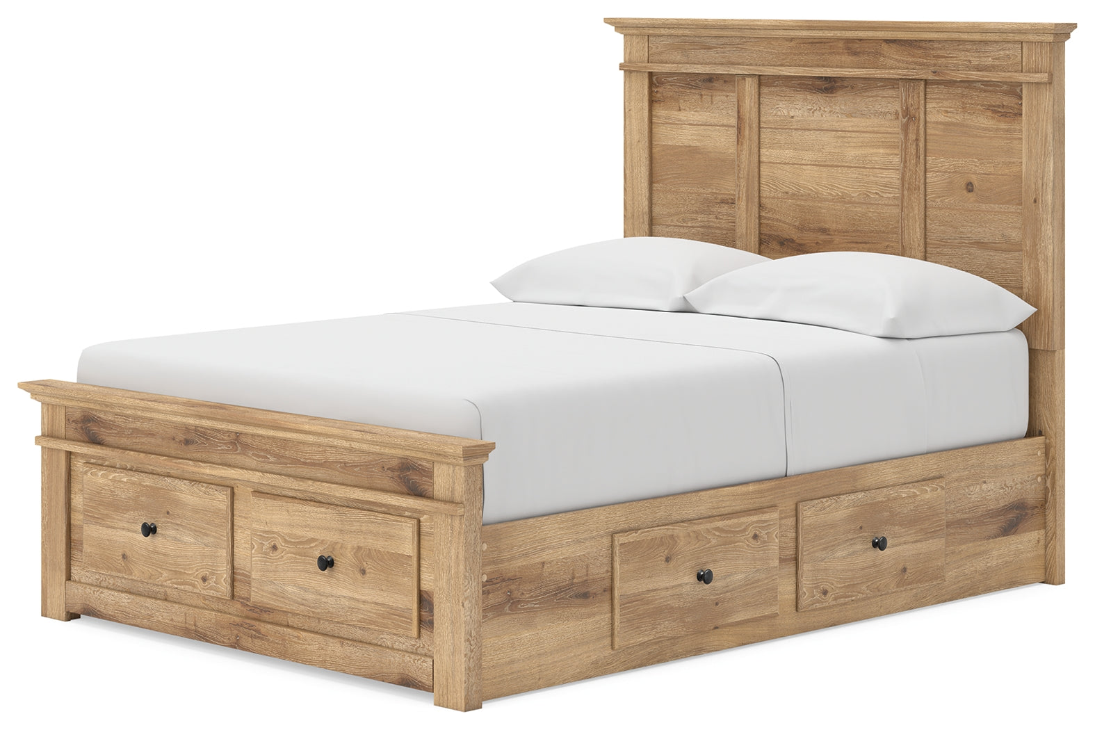Makidern Tan Full Panel Storage Bed