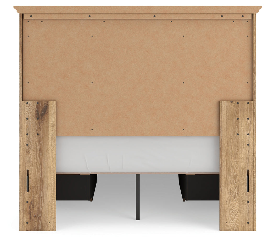 Makidern Tan Full Panel Storage Bed