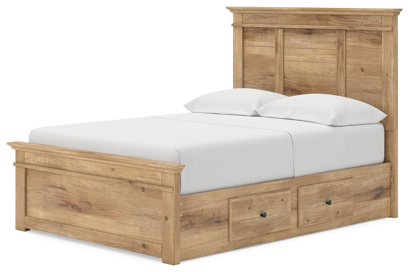 Makidern Tan Full Panel Storage Bed