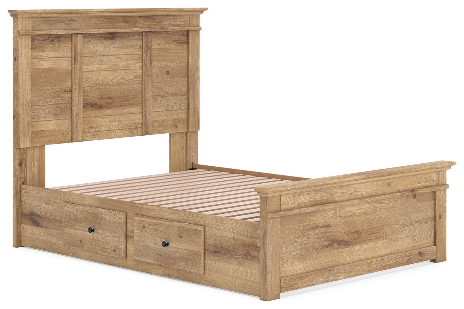 Makidern Tan Full Panel Storage Bed