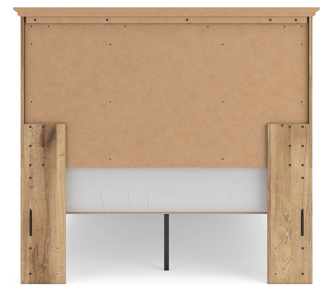 Makidern Tan Full Panel Storage Bed