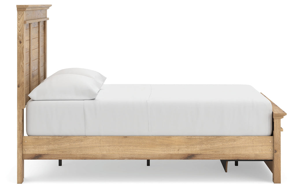 Makidern Tan Full Panel Storage Bed