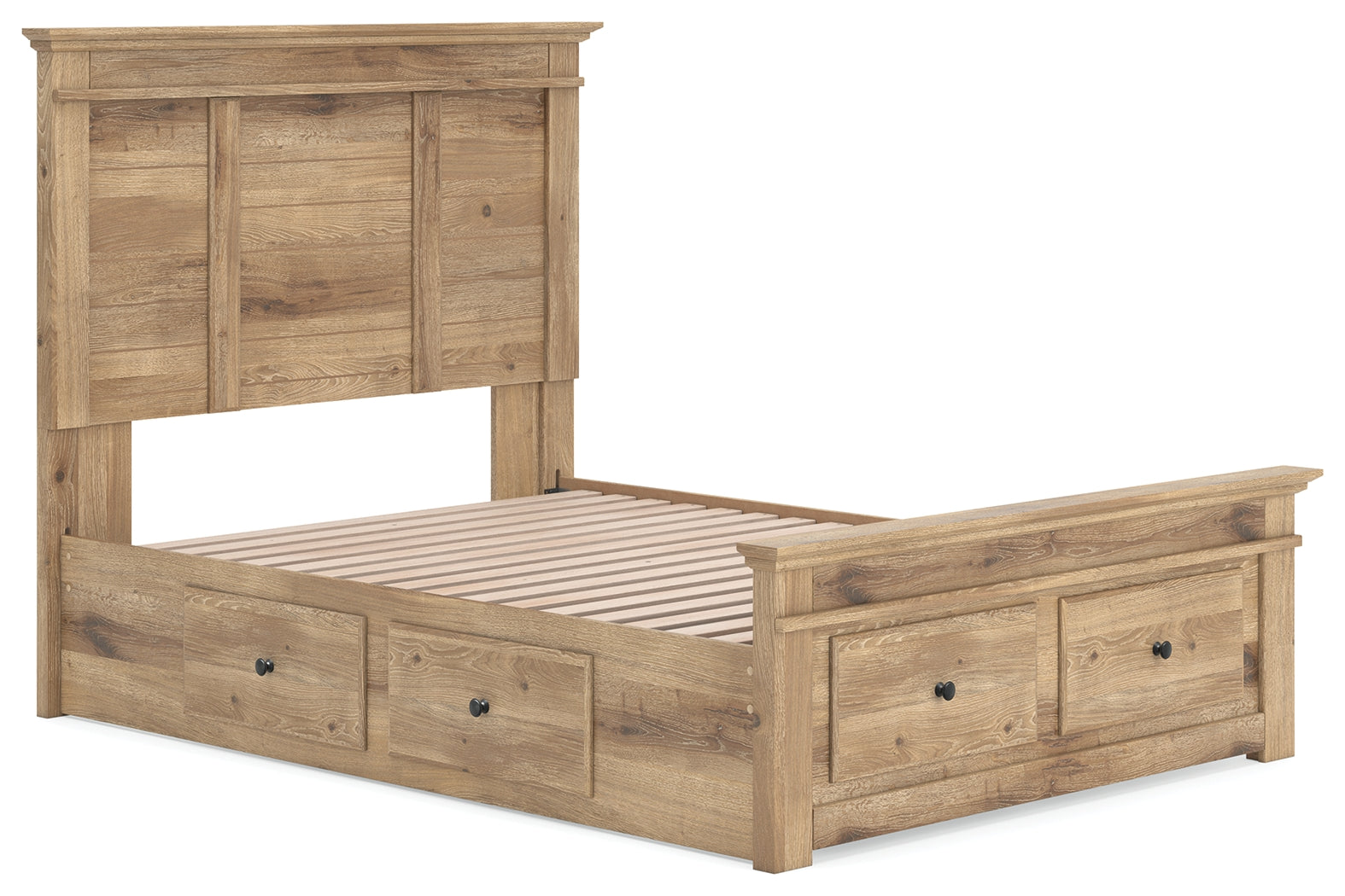 Makidern Tan Full Panel Storage Bed
