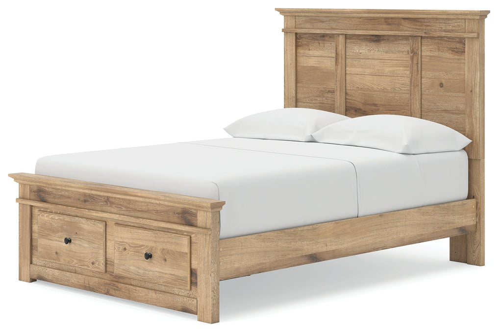 Makidern Tan Full Panel Storage Bed