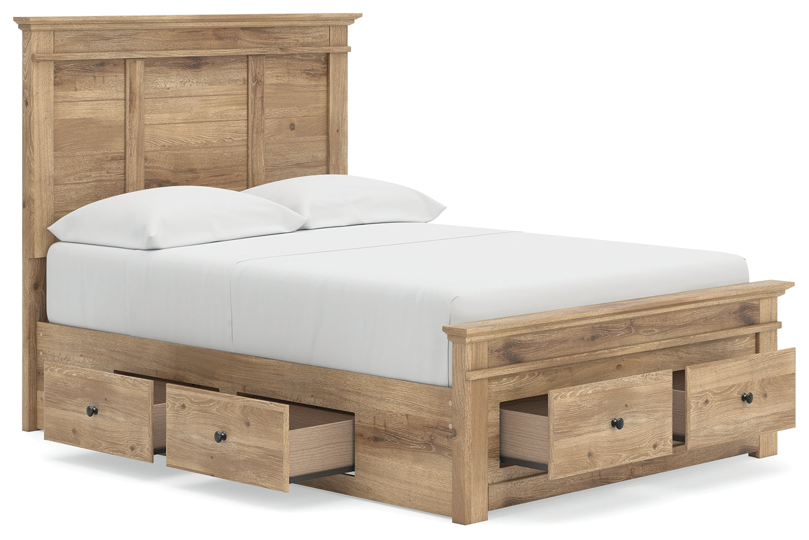 Makidern Tan Full Panel Storage Bed