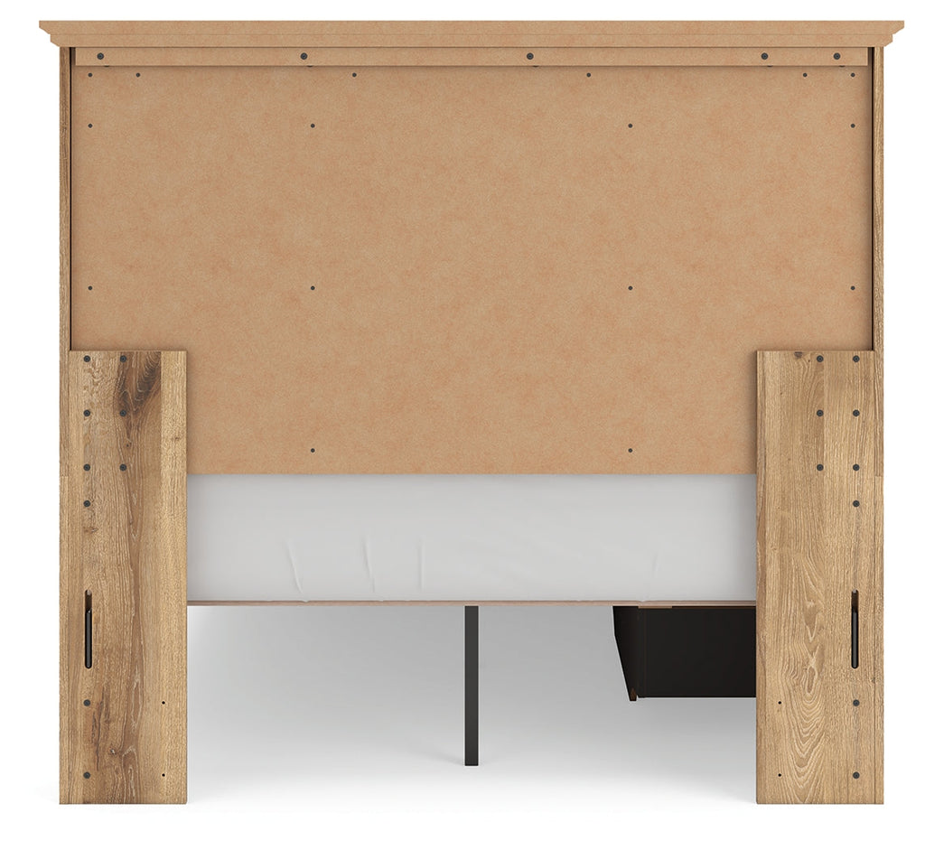 Makidern Tan Full Panel Storage Bed