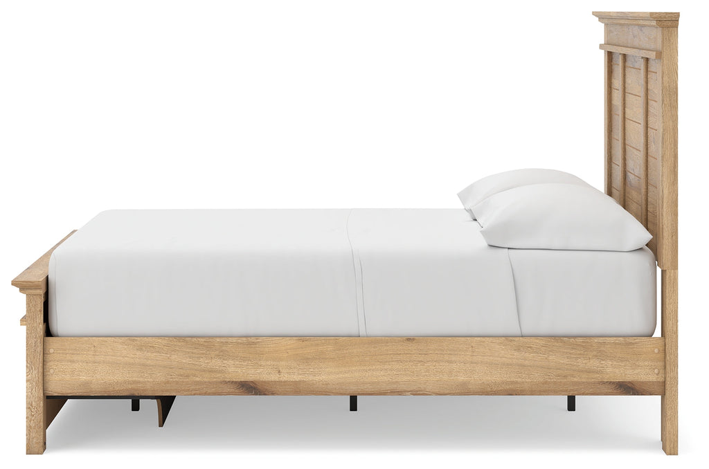Makidern Tan Full Panel Storage Bed