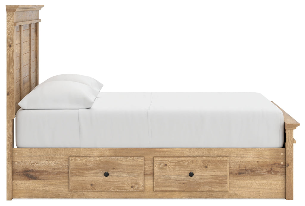 Makidern Tan Full Panel Storage Bed