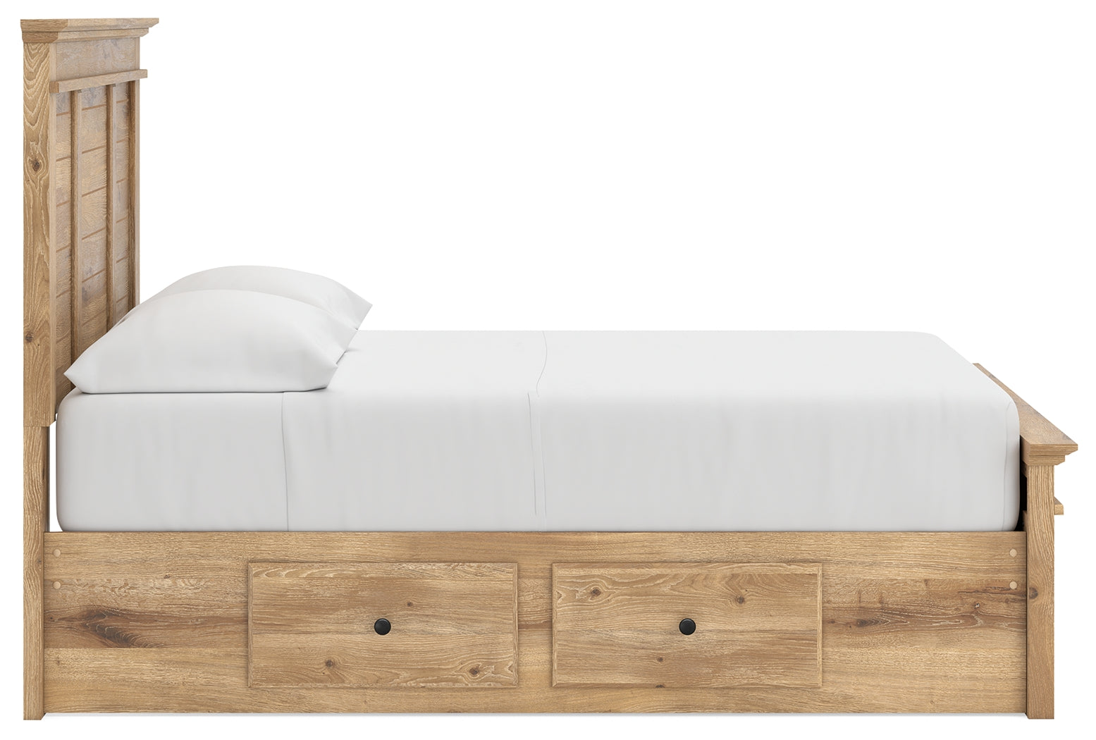 Makidern Tan Full Panel Storage Bed