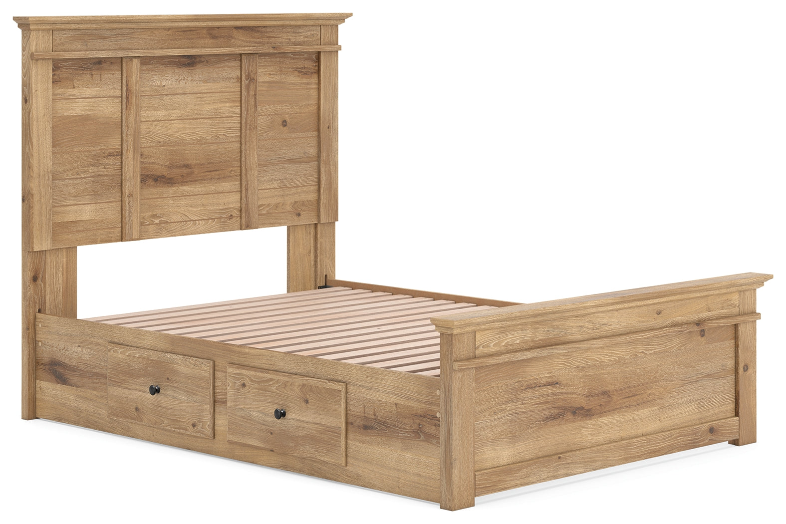 Makidern Tan Full Panel Storage Bed