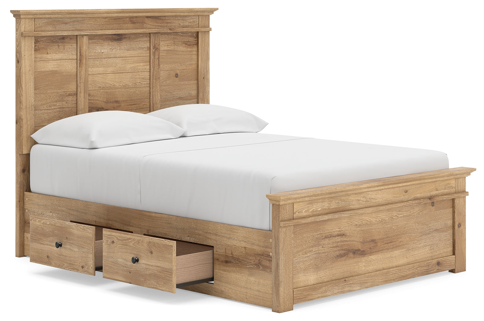 Makidern Tan Full Panel Storage Bed