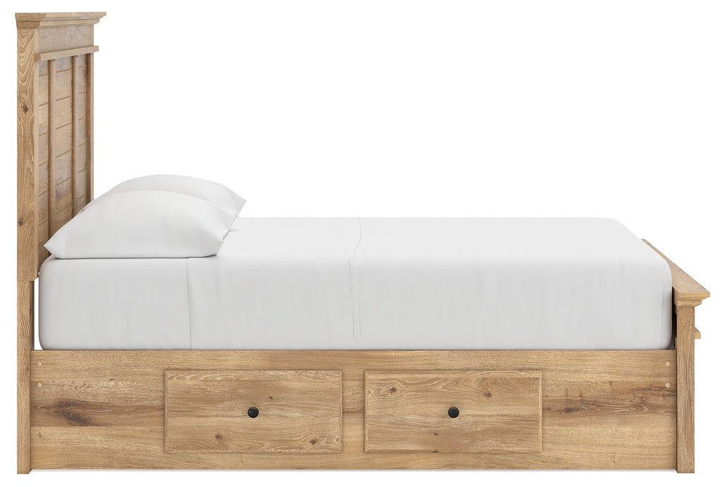 Makidern Tan Full Panel Storage Bed