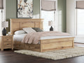 Makidern Tan King Panel Storage Bed