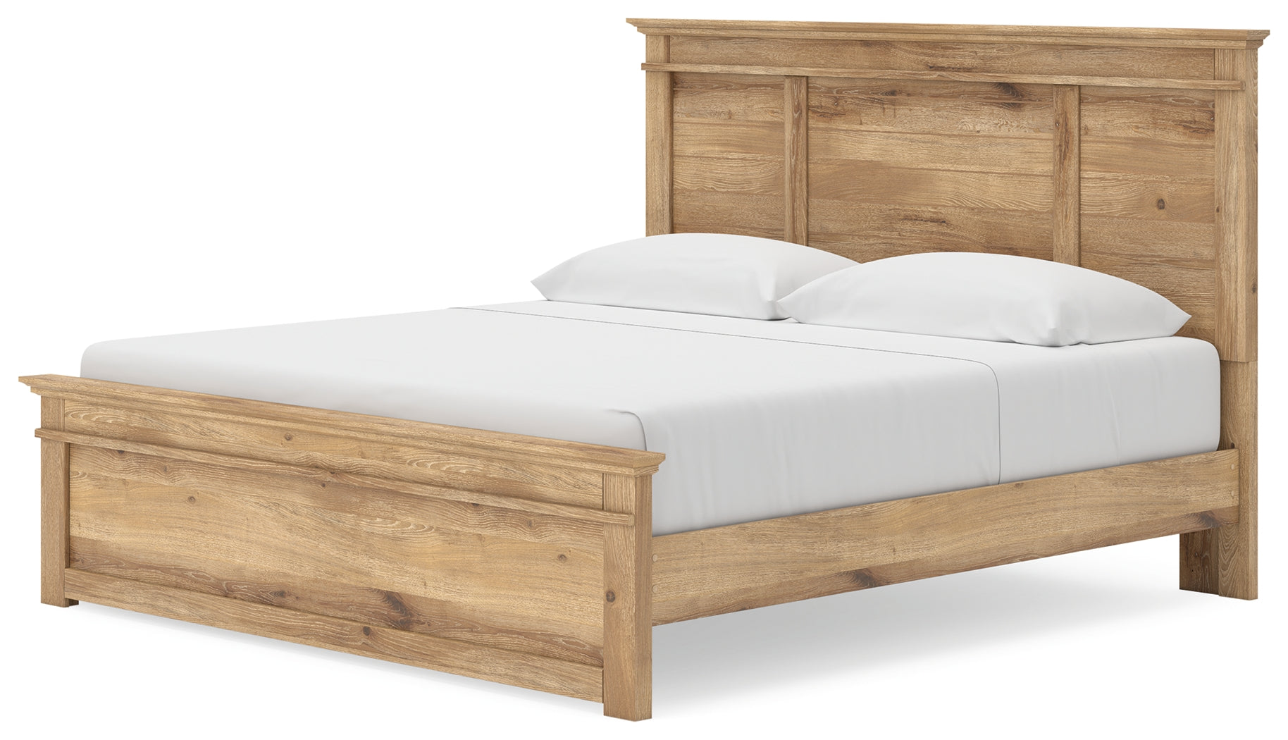 Makidern Tan King Panel Storage Bed