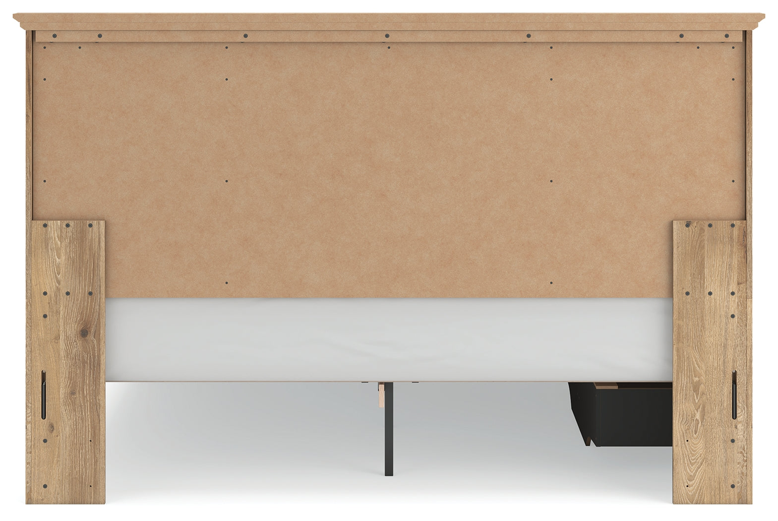 Makidern Tan King Panel Storage Bed