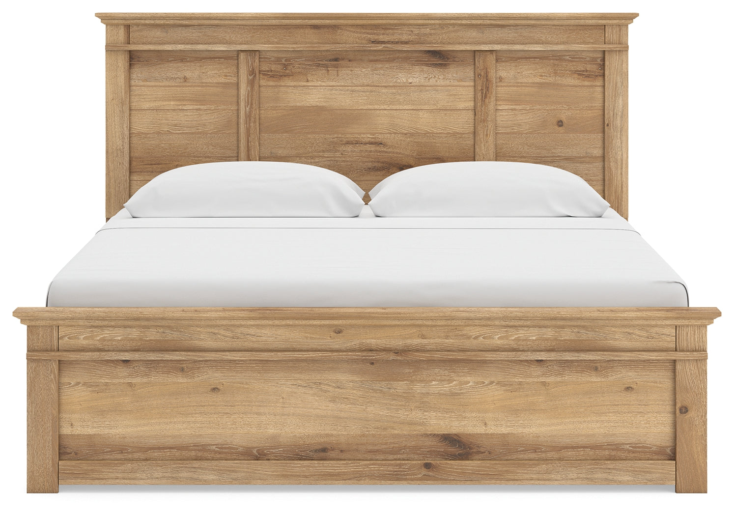 Makidern Tan King Panel Storage Bed
