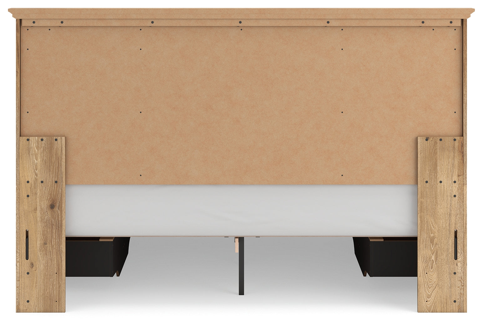 Makidern Tan King Panel Storage Bed