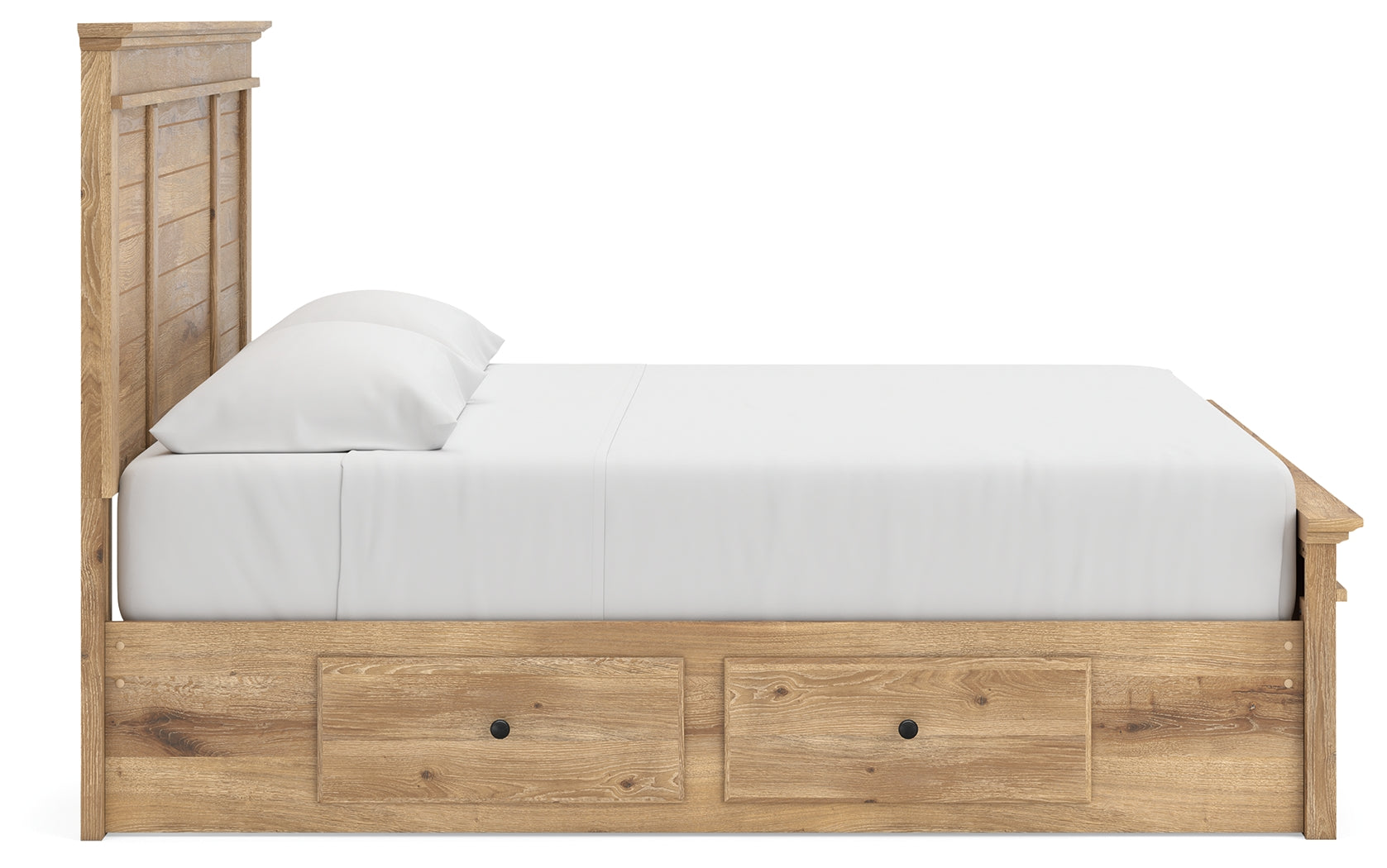 Makidern Tan King Panel Storage Bed