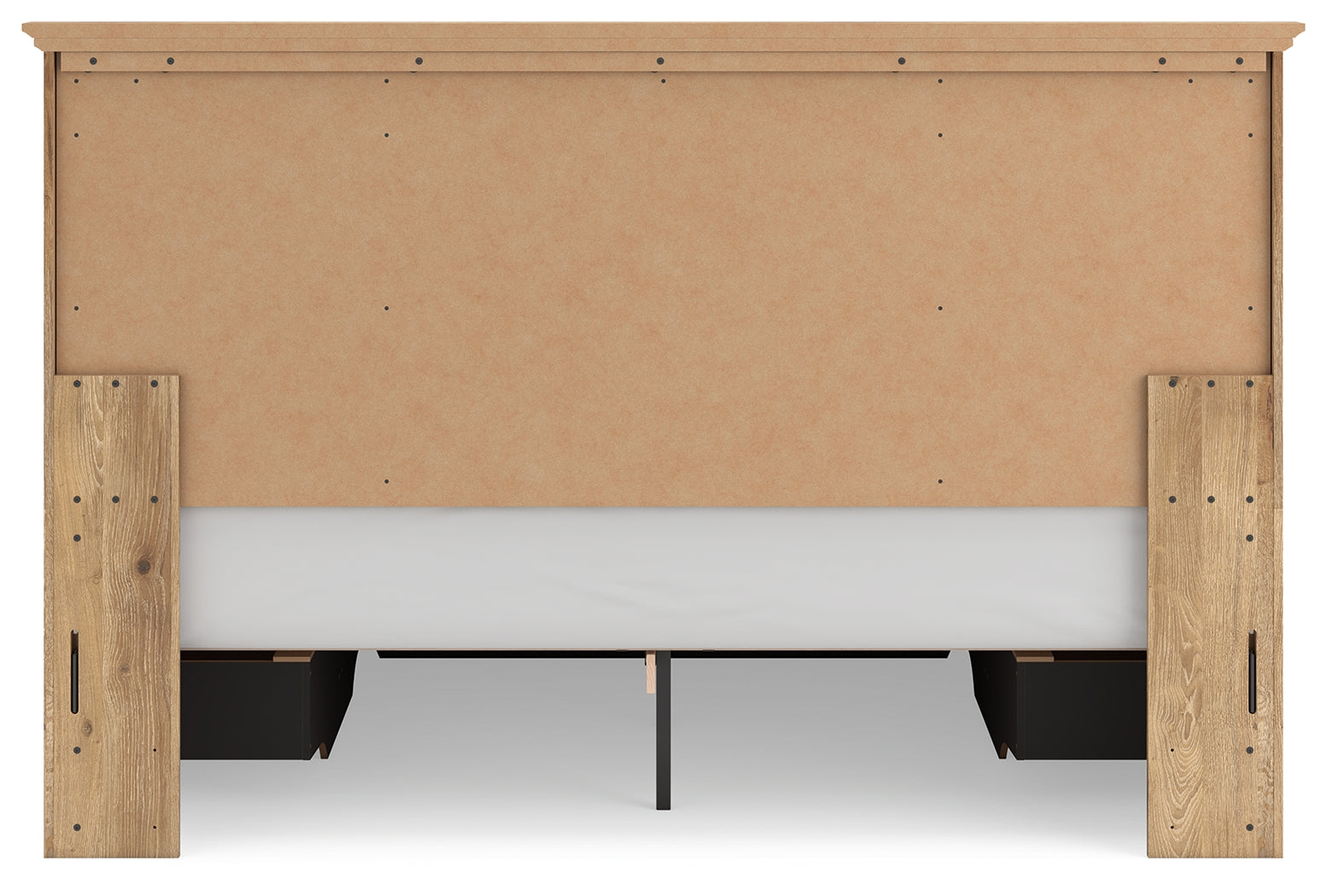 Makidern Tan King Panel Storage Bed