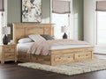 Makidern Tan King Panel Storage Bed