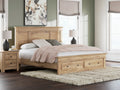 Makidern Tan King Panel Storage Bed