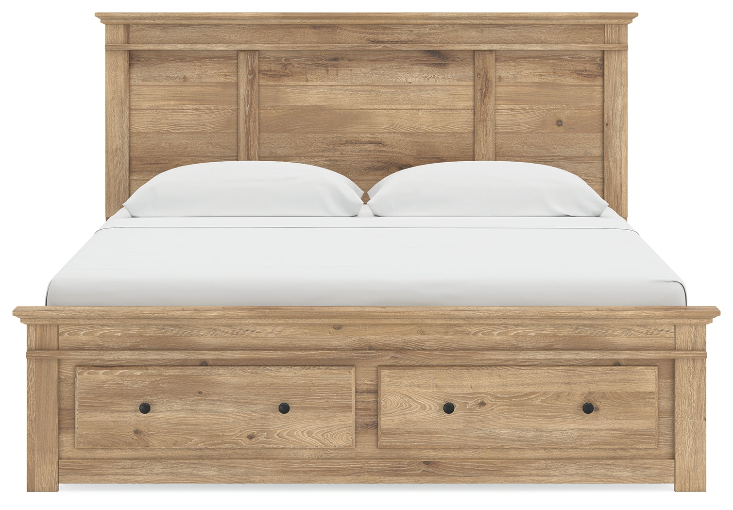 Makidern Tan King Panel Storage Bed