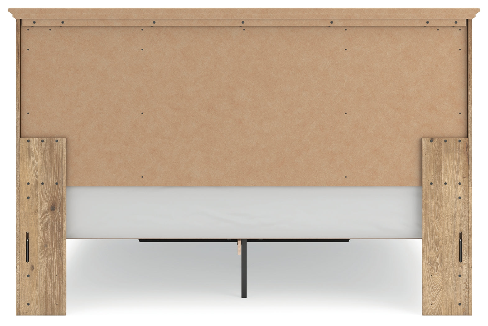Makidern Tan King Panel Storage Bed
