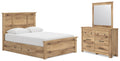 Makidern Queen Panel Bed, Tan