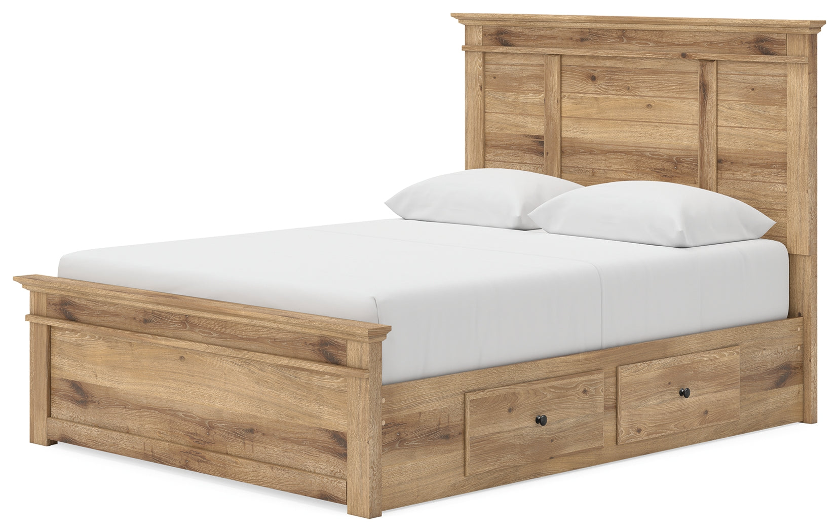 Makidern Queen Panel Bed, Tan