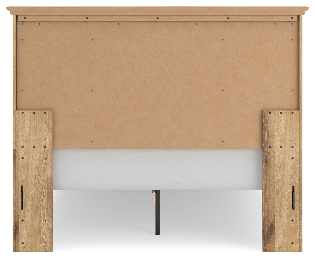 Makidern Tan Queen Panel Storage Bed, Dresser and Mirror