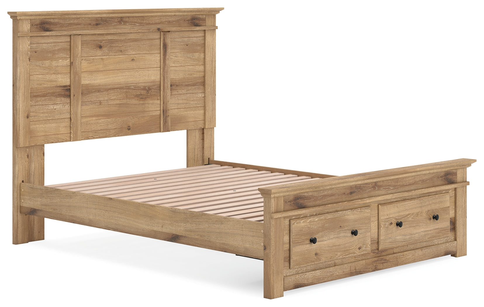 Makidern Tan Queen Panel Storage Bed