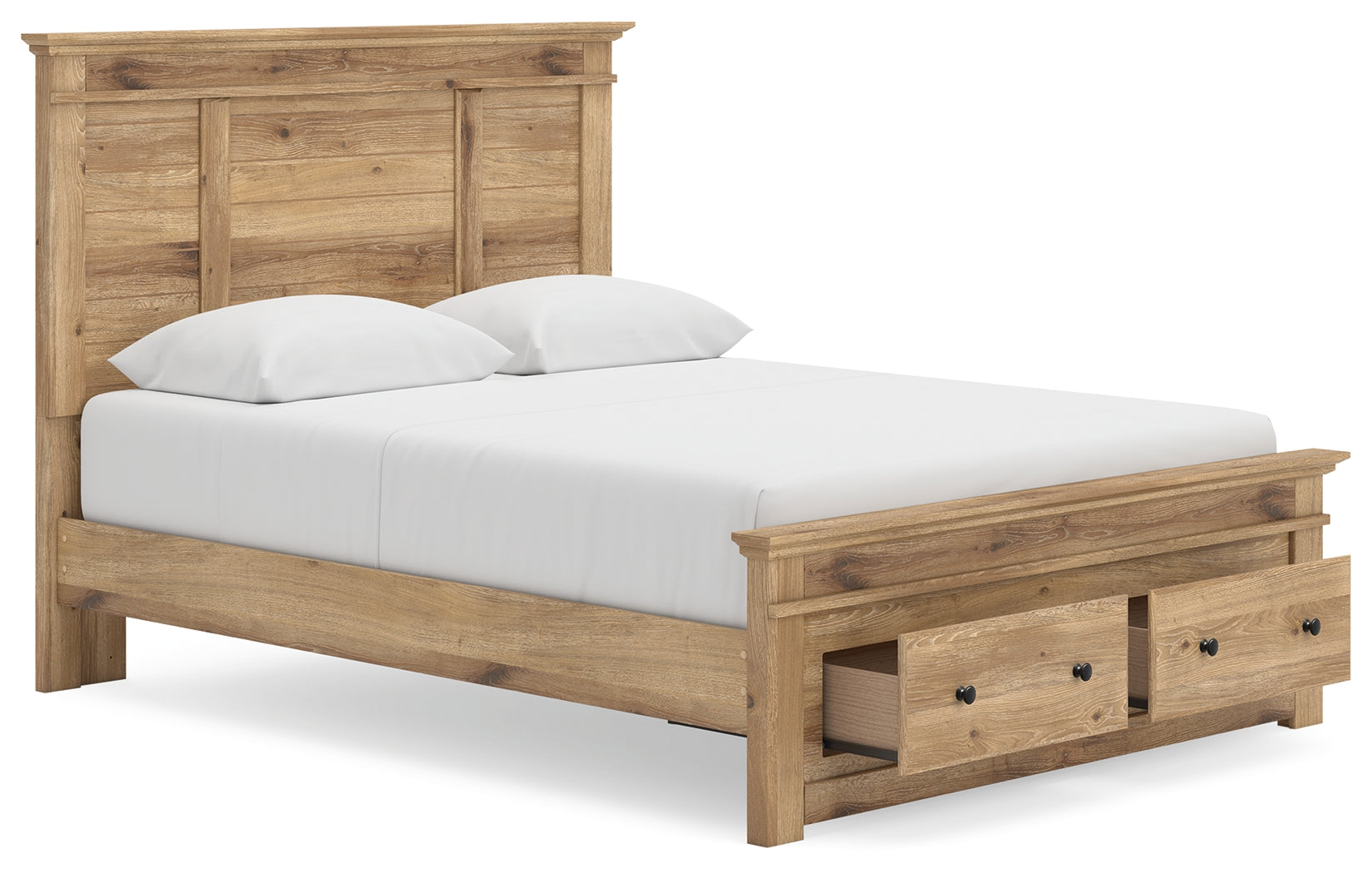 Makidern Tan Queen Panel Storage Bed