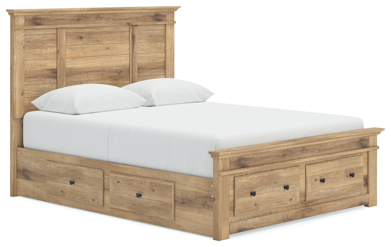Makidern Tan Queen Panel Storage Bed