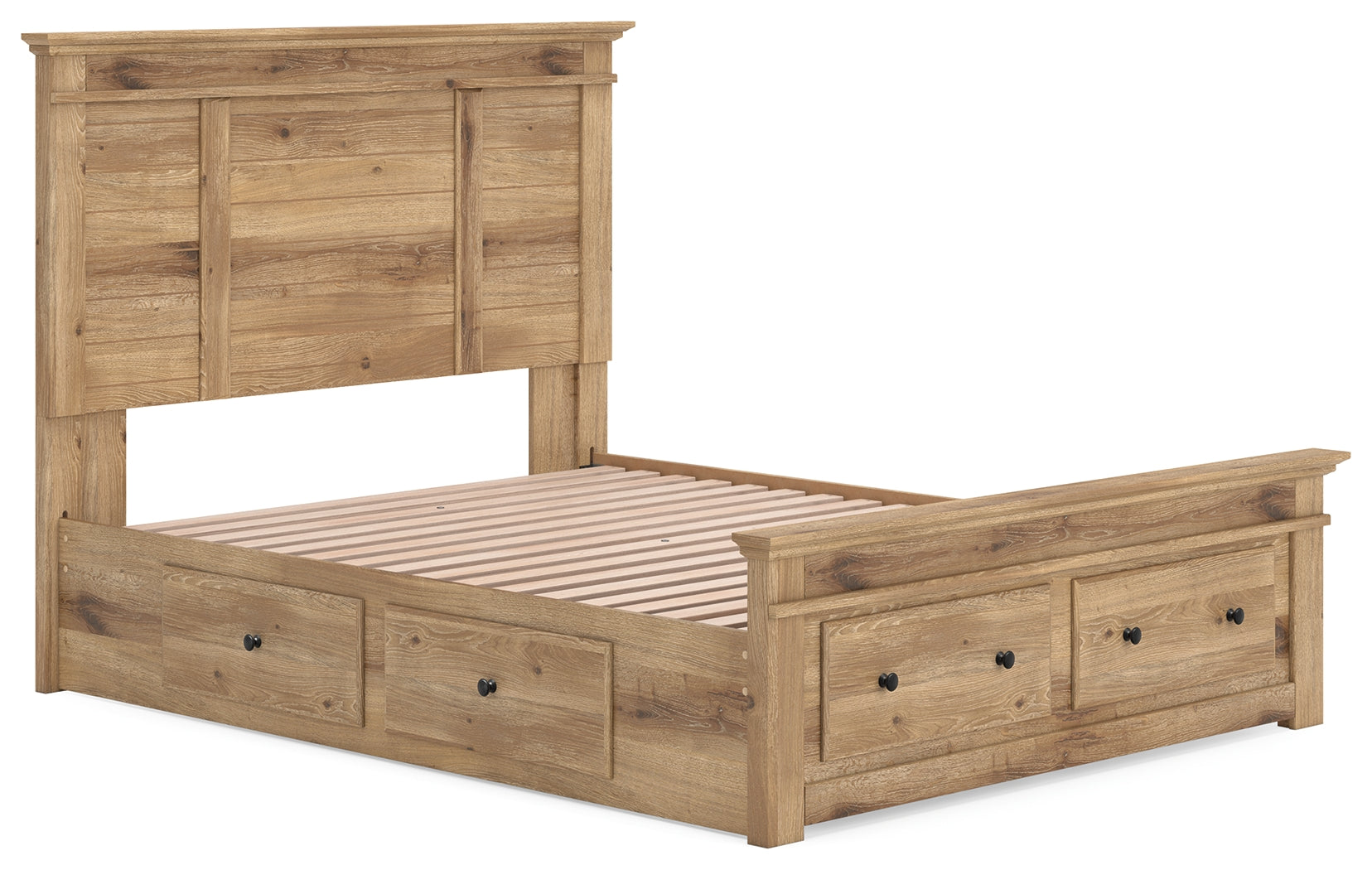 Makidern Tan Queen Panel Storage Bed