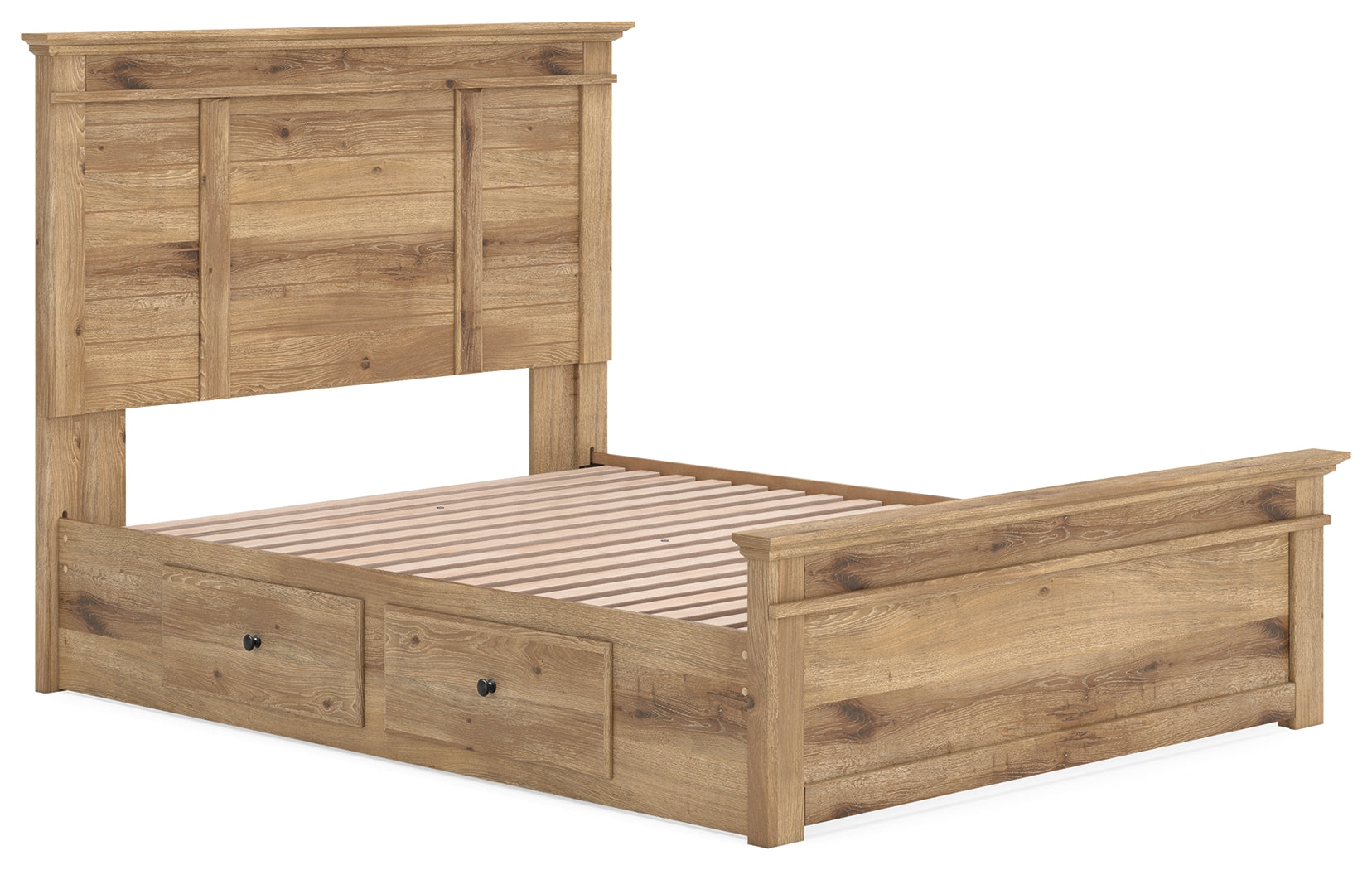 Makidern Tan Queen Panel Storage Bed