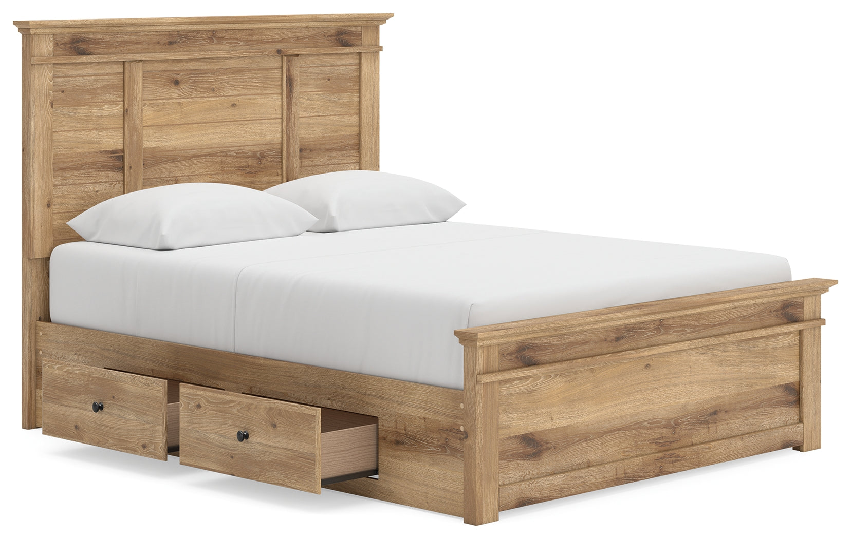 Makidern Tan Queen Panel Storage Bed