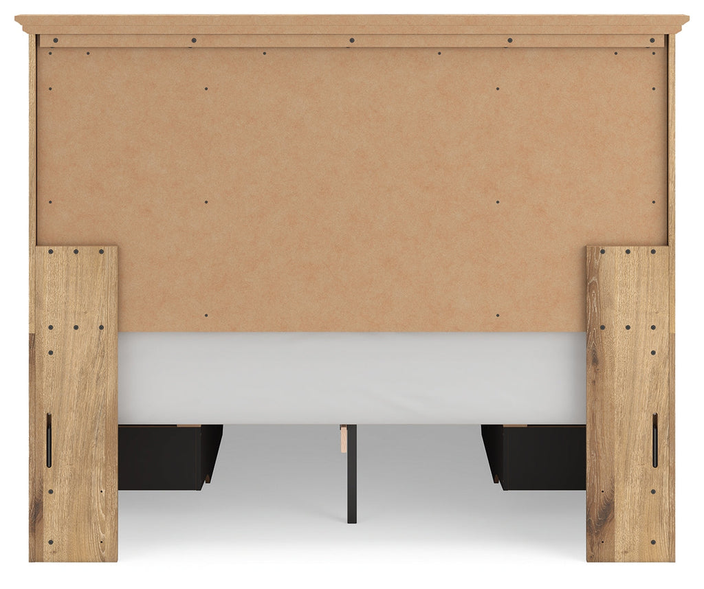 Makidern Tan Queen Panel Storage Bed
