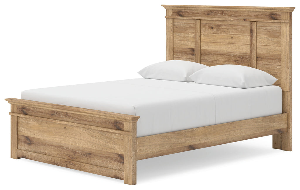 Makidern Tan Queen Panel Storage Bed