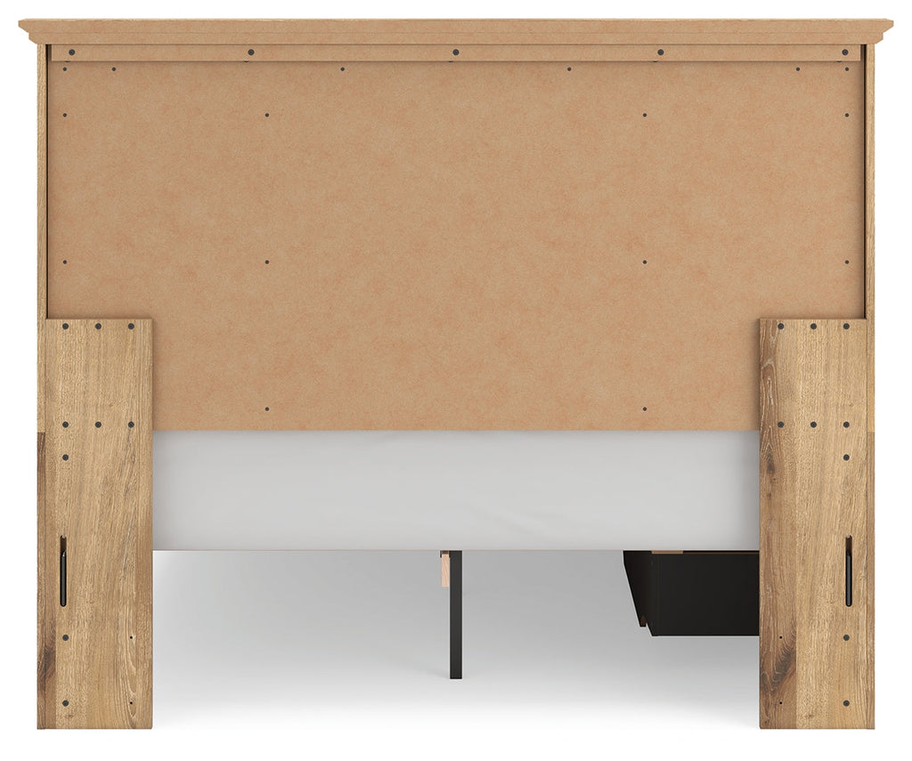 Makidern Tan Queen Panel Storage Bed